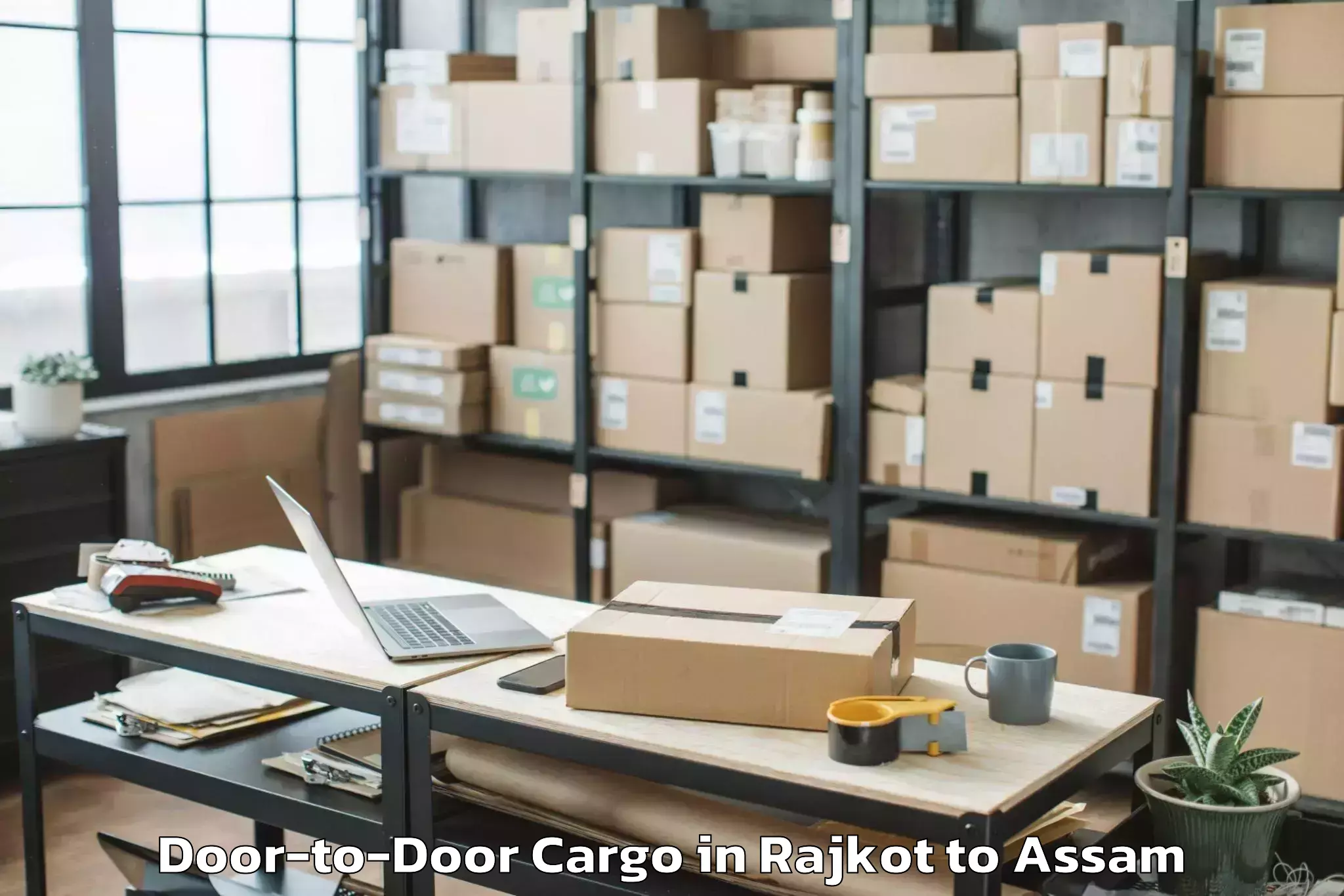 Hassle-Free Rajkot to Golakganj Door To Door Cargo